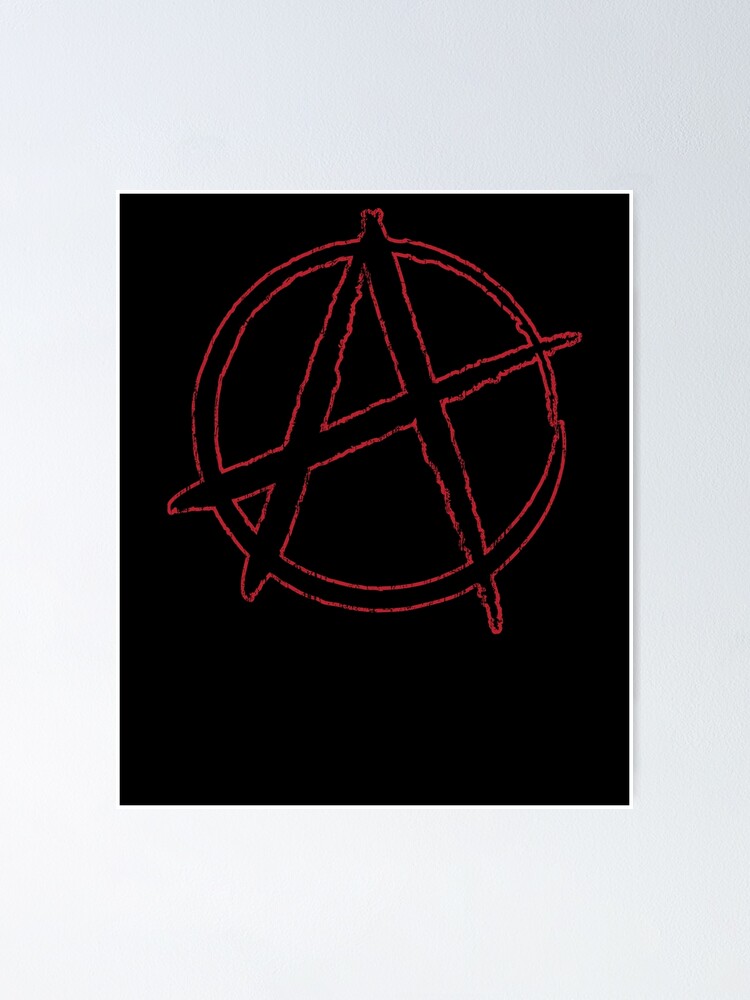 Thumbnail 1 of 3, Poster, Anarchy Symbol Distressed designed and sold by gorillamerch.