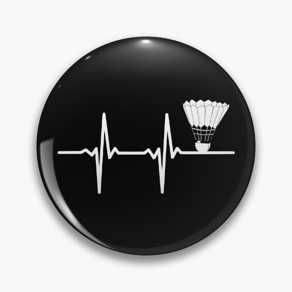 Item preview, Badminton Heartbeat EKG designed and sold by QUOTABLE STICKERS.