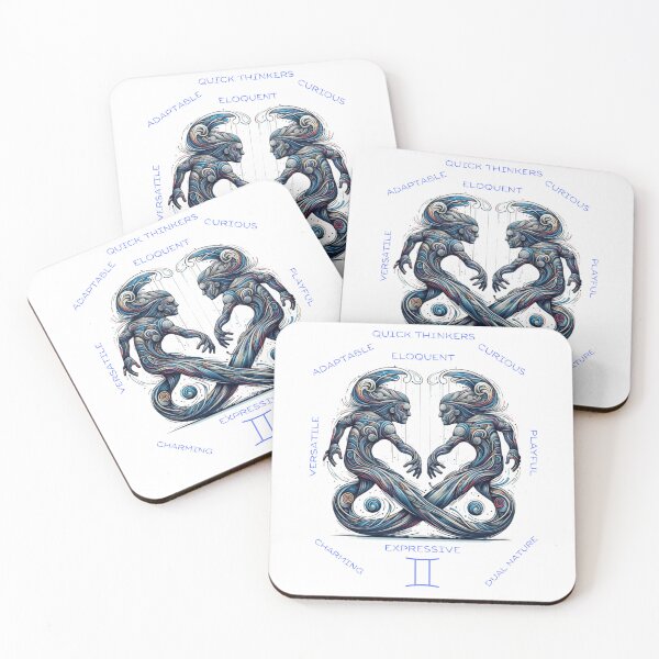Item preview, "Twinned Elegance: A Gemini's Abstract Portrait" designed and sold by TinyHex.