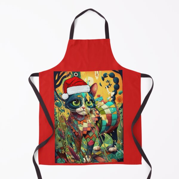 Item preview, Artsy Cat with Santa's Hat designed and sold by HG-Creation-Design.