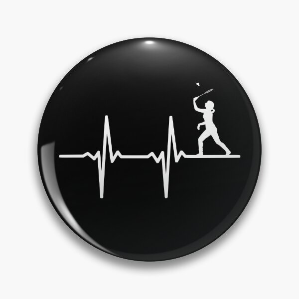 Item preview, Badminton Heartbeat EKG designed and sold by QUOTABLE STICKERS.