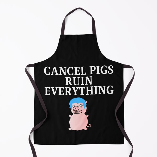 Item preview, Cancel Pigs Ruin Everything Blue Hair Pig White Text designed and sold by TheKnightWriter.