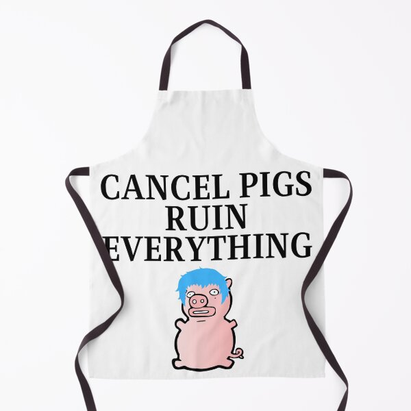Item preview, Cancel Pigs Ruin Everything Blue Hair Pig White Text designed and sold by TheKnightWriter.