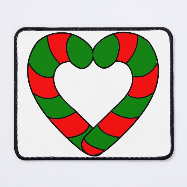 Item preview, Candy Cane Heart Red and Green designed and sold by HarveyHandcraftsandDesigns.