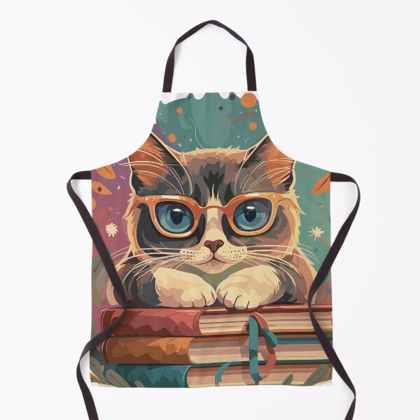 Item preview, Cute Cat Sitting on Books designed and sold by kadryshop.