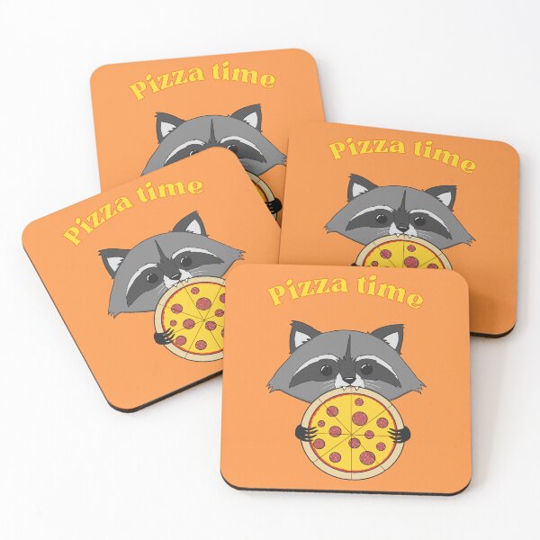 Item preview, Pizza time raccoon designed and sold by SkullKittens.