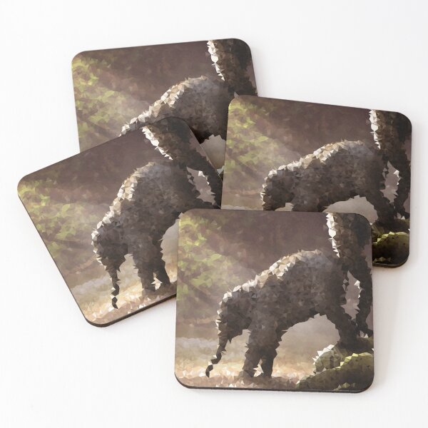 Item preview, Baby Elephant And Mother Low Polygon Digital Low Poly Art designed and sold by SpiroJo.