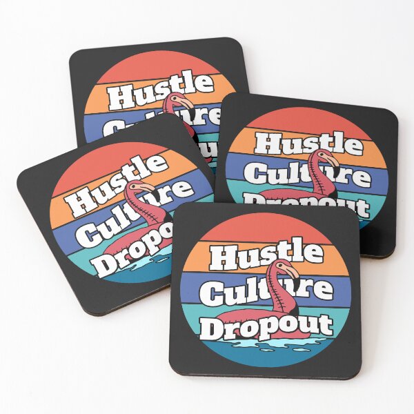 Item preview, Hustle Culture Dropout Bright Color Flamingo designed and sold by MyPetMinotaur.