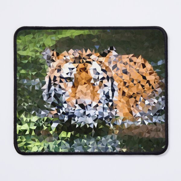Item preview, Tiger In Water Low Polygon Digital Low Poly Art designed and sold by SpiroJo.