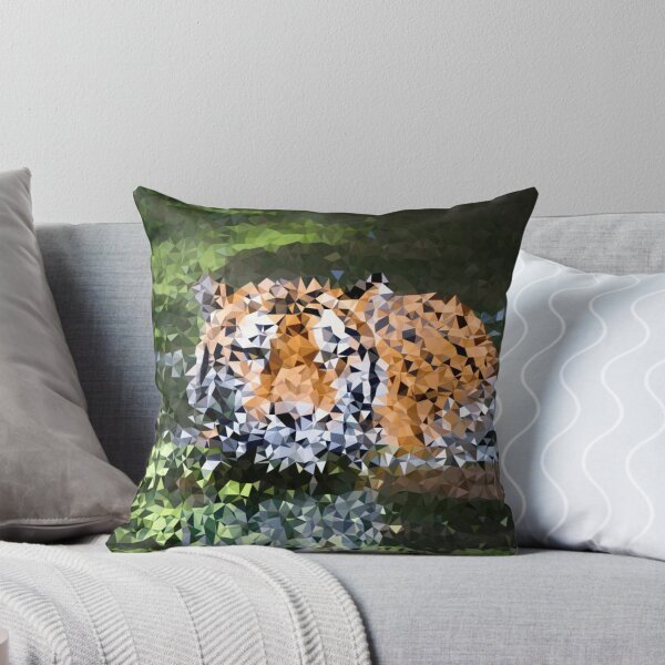 Item preview, Tiger In Water Low Polygon Digital Low Poly Art designed and sold by SpiroJo.