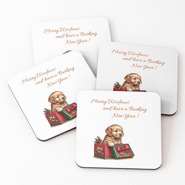 Item preview, Funny Golden Retriever Puppy For Dog Lovers | Merry Woofmas and have a Barking New Year !  designed and sold by TheMostLikely.