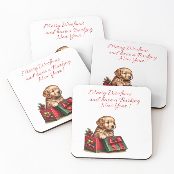 Item preview, Funny Golden Retriever Puppy For Dog Lovers | Merry Woofmas and have a Barking New Year !  designed and sold by TheMostLikely.