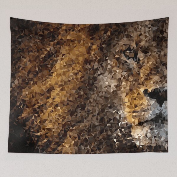 Item preview, Lion Low Polygon Digital Art Low Poly Art designed and sold by SpiroJo.