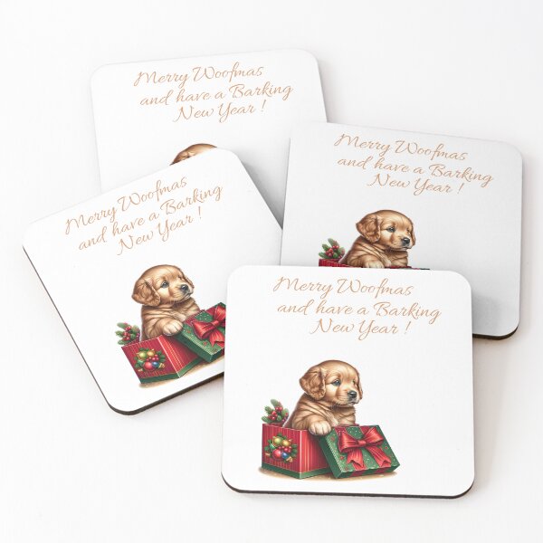 Item preview, Funny Golden Retriever Puppy For Dog Lovers | Merry Woofmas and have a Barking New Year !  designed and sold by TheMostLikely.