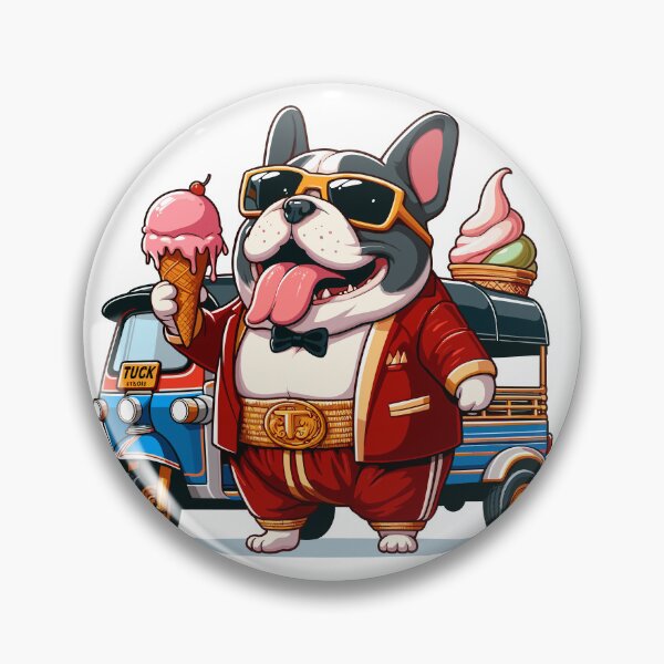 Item preview, Papa bull dog loves to travel with TukTuk designed and sold by olopaw.
