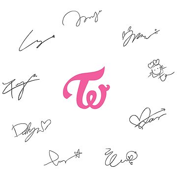 Twice autographs with logo