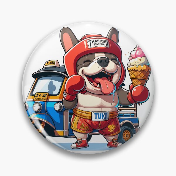 Item preview, Papa bull dog loves to travel with TukTuk designed and sold by olopaw.