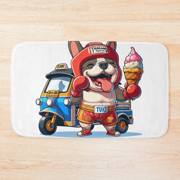Item preview, Papa bull dog loves to travel with TukTuk designed and sold by olopaw.