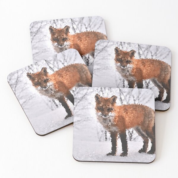 Item preview, Fox Low Polygon Digital Art Low Poly Art designed and sold by SpiroJo.
