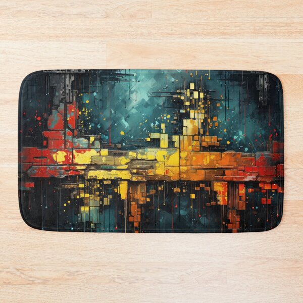 Item preview, Abstract Art in Blue and Red designed and sold by NeoNebulaArt.