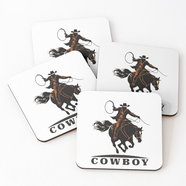 Item preview,  Rodeo poster, with silhouette of cowboy riding a horse, Pferdeliebe, designed and sold by Mahilis.
