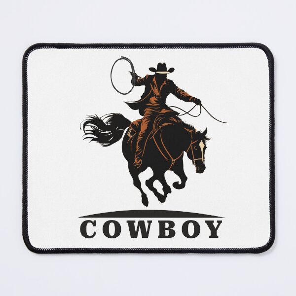 Item preview,  Rodeo poster, with silhouette of cowboy riding a horse, Pferdeliebe, designed and sold by Mahilis.