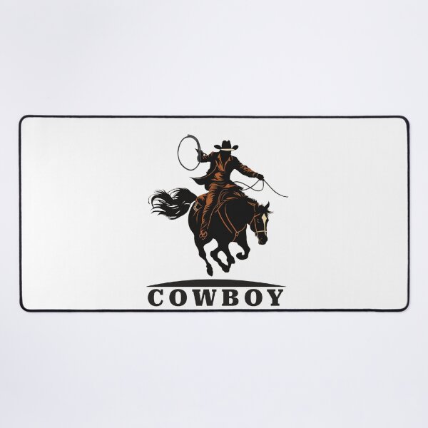 Item preview, Rodeo poster, with silhouette of cowboy riding a horse, Pferdeliebe, designed and sold by Mahilis.