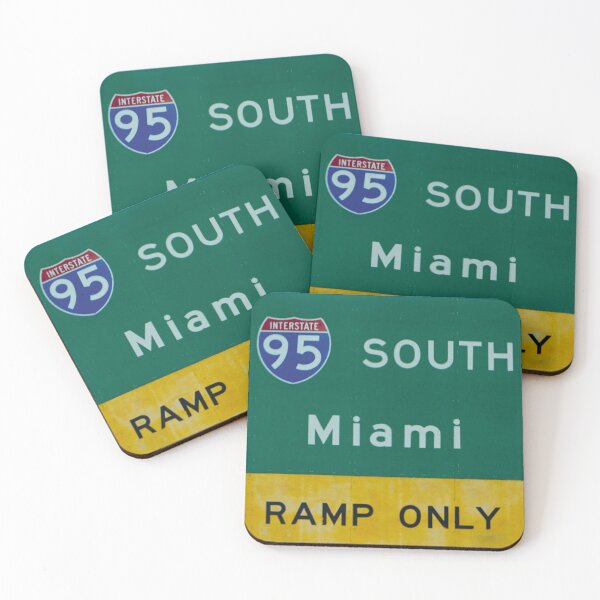 Item preview, US road sign Miami South Interstate 95 designed and sold by RoyalTarget.