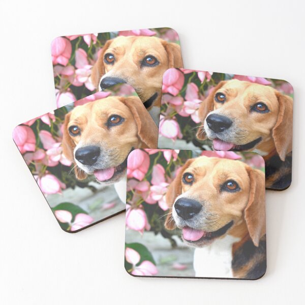 Item preview, Happy Beagle By Pink Flowers designed and sold by TheAnimalZ00.