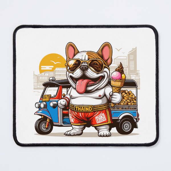 Item preview, Papa bull dog loves to travel with TukTuk designed and sold by olopaw.