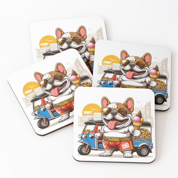 Item preview, Papa bull dog loves to travel with TukTuk designed and sold by olopaw.