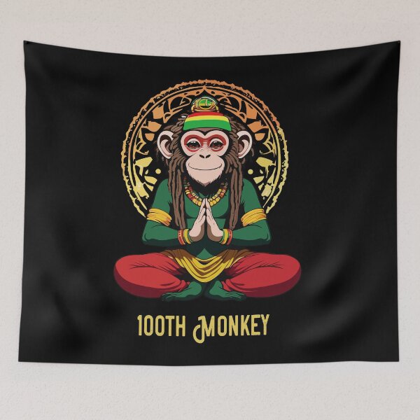 Item preview, Reggae Zen Monkey: 100th Monkey Edition designed and sold by reggaeartgifts.
