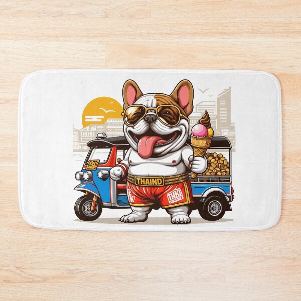 Item preview, Papa bull dog loves to travel with TukTuk designed and sold by olopaw.