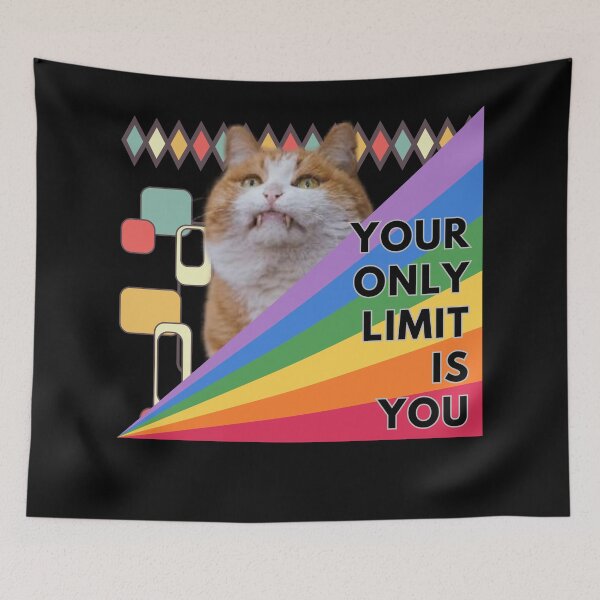 Item preview, Your only limit is YOU, Having a cat as a pet is something that helps make life more enjoyable.Stay positive during difficult times. designed and sold by attakorn.