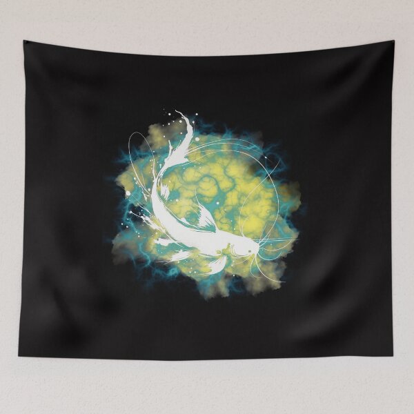 Item preview, Catfish Watercolor Art - Alcohol Ink River designed and sold by HausKatz.