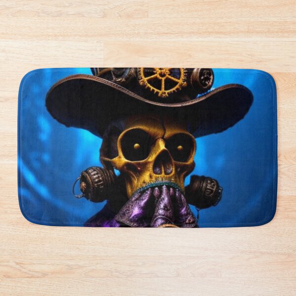 Item preview, Dark Trippy Steampunk Skull Art designed and sold by TheDarkWardrobe.