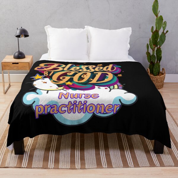 Item preview, BLESSED BY GOD NURSE PRACTITIONER designed and sold by carlos crane.