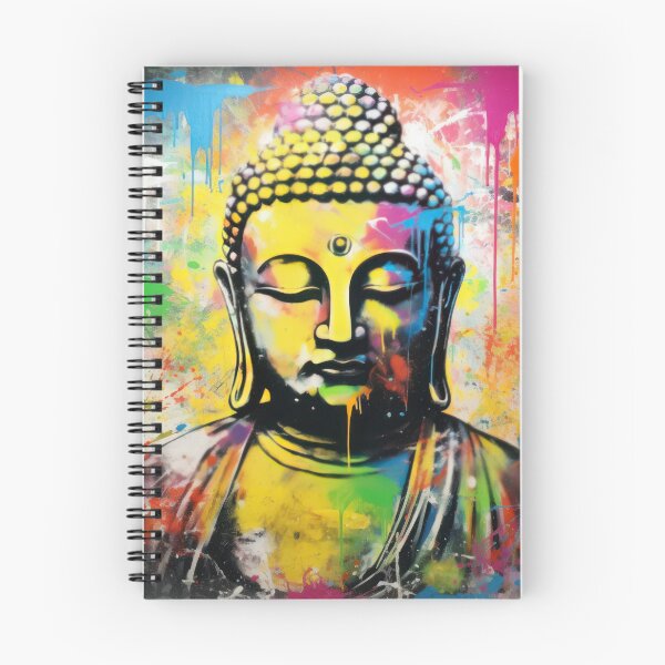 Item preview, Radiant Buddha Art - Colorful Splatter Street Art with Spiritual Essence designed and sold by ThatsTheStyle.