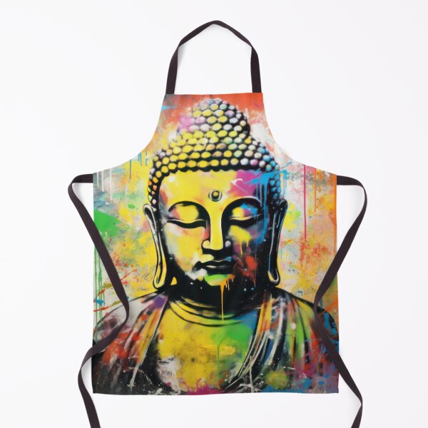 Item preview, Radiant Buddha Art - Colorful Splatter Street Art with Spiritual Essence designed and sold by ThatsTheStyle.