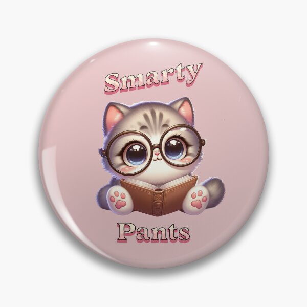 Item preview, Bookish Smarty Pants Kitten Charm designed and sold by ZenEverAI.