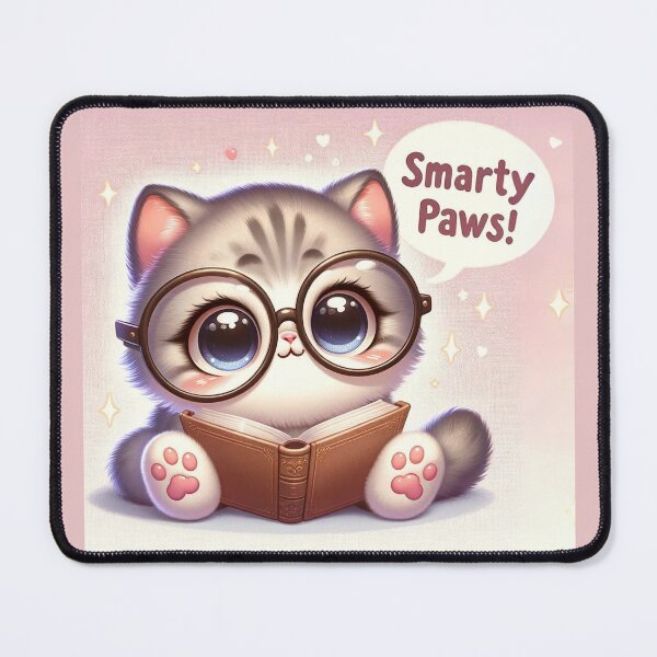 Item preview, Bookish Smarty Pants Kitten Charm designed and sold by ZenEverAI.