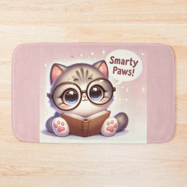 Item preview, Bookish Smarty Pants Kitten Charm designed and sold by ZenEverAI.