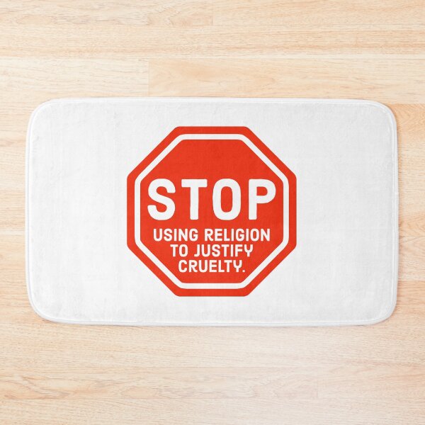 Item preview, Stop using religion to justify cruelty  designed and sold by Rachel the Artist .