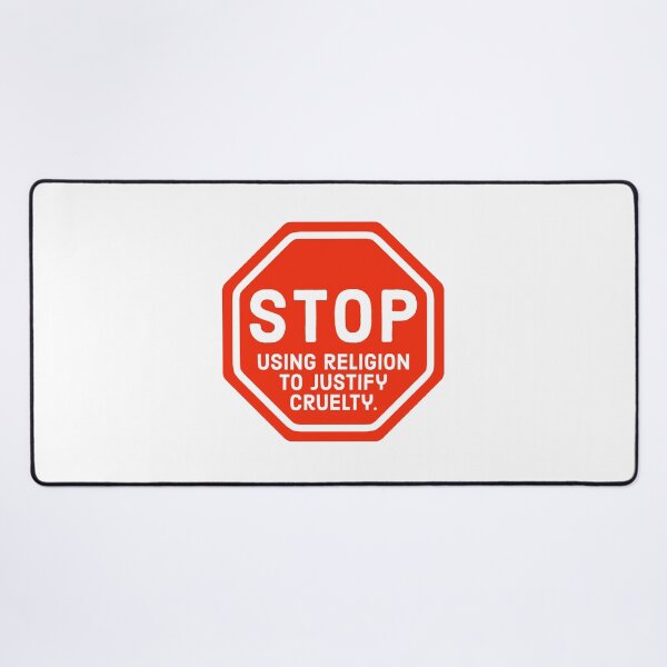 Item preview, Stop using religion to justify cruelty  designed and sold by Rachel the Artist .