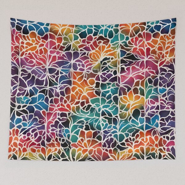 Item preview, Colorful versatile flowery pattern designed and sold by AnyInk.