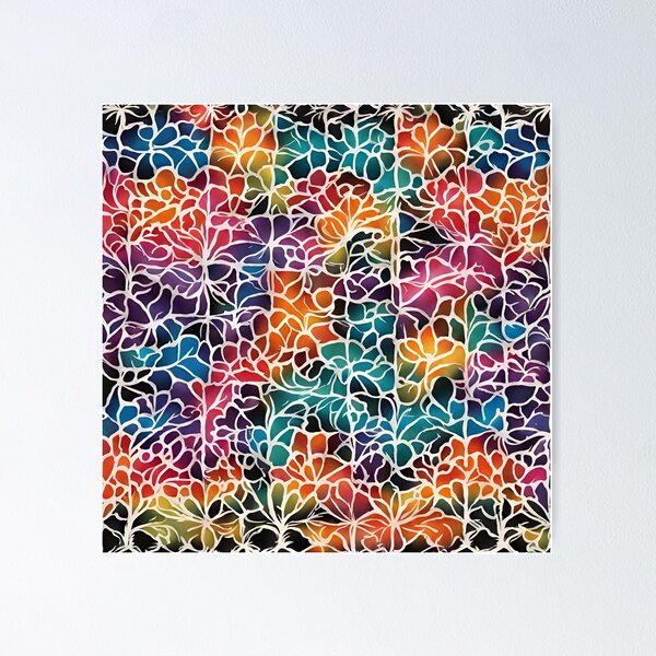 Item preview, Colorful versatile flowery pattern designed and sold by AnyInk.