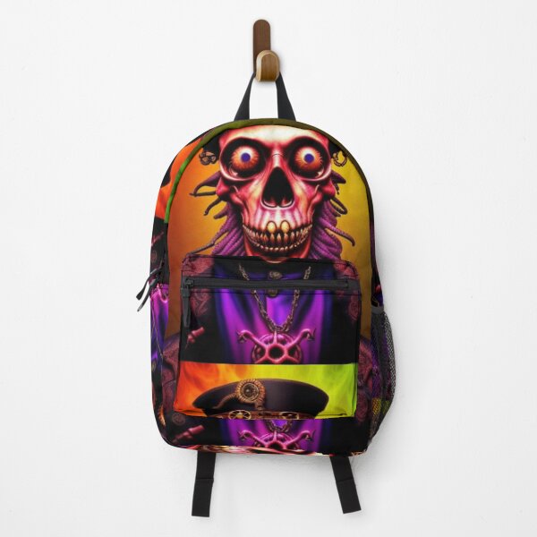 Item preview, Dark Trippy Colorful Steampunk Skull Art designed and sold by TheDarkWardrobe.