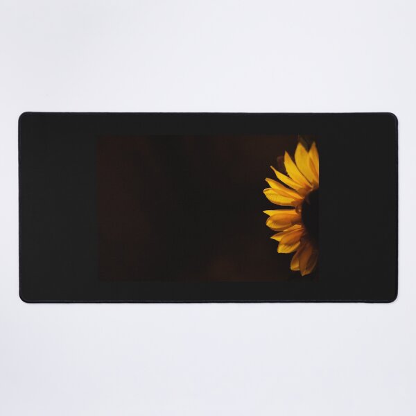 Item preview, Yellow sunflower in darkness with light shining through its petals designed and sold by Amanda Creamer.