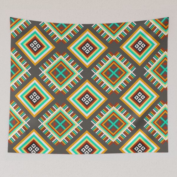 Aperçu de l'œuvre Geometric line multicolor ethnic pattern  créée et vendue par NarongStocker37.