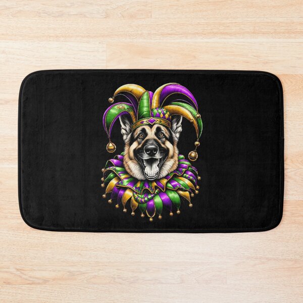 Item preview, German Shepherd Dog Mardi Gras Festival Clown Carnival Celebration designed and sold by JoelFox165.